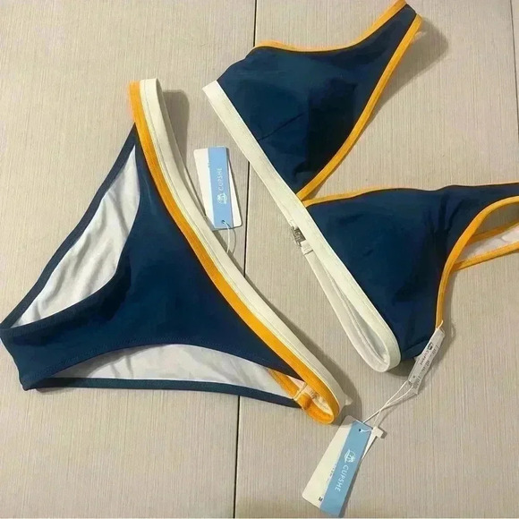 CUPSHE Plunge Neck Low Waist Bikini Set Medium NWT - Picture 4 of 13